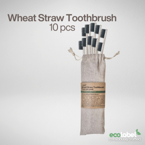 Eco-friendly Wheat Straw Toothbrush made with wheat plant Biodegradable Compostable ecofriendly ecolabel
