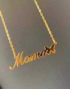 kalung nama sendiri lapis emas titanium murah berkualitas awet kalung anak kalung dewasa kalung pria kalung wanita fashion perhiasan  REQUEST NAMA DAN FONT HURUF DI CHAT SELLER