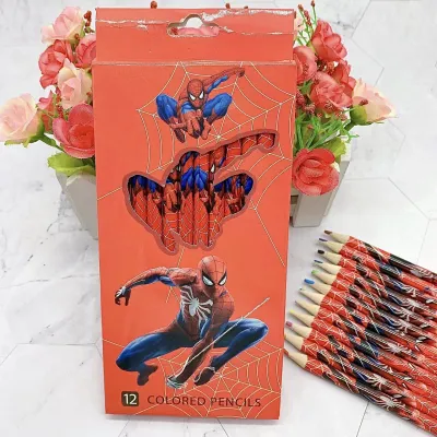 ดินสอสีไม้ลายการ์ตูนซาริโอลายน่ารักแบบ12แท่งเหมาะสำหรับเด็กนักเรียนขนาดพกพา