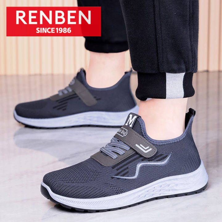 RENBEN Sneakers new single shoes Velcro dad shoes casual
