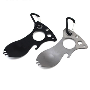 Multifuntional Camping Utensils Set with Bottle Opener Wrenches and Ergonomic Grip Suitable for Backpacking Family Trip