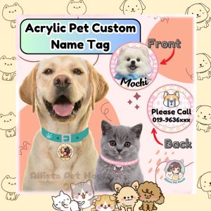 [READY STOCK] Custom Pet Name Tag Acrylic Custom Logo Name Photo