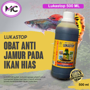 Obat Ikan Luka Stop 500 ml Anti Jamur Lukastop Untuk Cupang Louhan Discus Chana Koki Koi Mengatasi Borok Parasit Sisik Berjamur