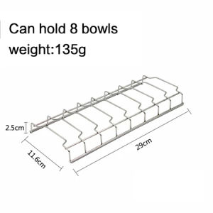 Kitchen Stainless Steel Bowl And Dish Drain Rack / Dish Plate Drying Rack Bowl Pot Lid Storage Holder / Utensil Cutlery