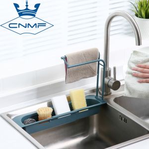 CNMF 1 Cái Có Thể Thu Vào Bồn Rửa Xả Giỏ Lau Treo Giá Lưu Trữ 36 ~ 50Cm Phụ Kiện Bồn Rửa Nhà Bếp