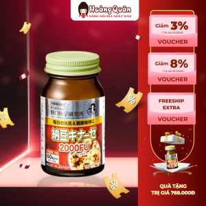 Viên Uống Chống Đột Quỵ Natto Kinase Noguchi 2000 / 3000 FU Nhật Bản