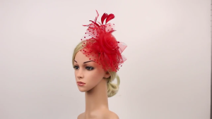 Graceful Feather Hairpiece Bridal Decoration Hat For Weddings Races Formal Event