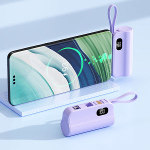 Power Bank Dual Charging Head Travel Powerbank 3in1with Charging Cable 5000mAh