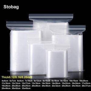StoBag Bán buôn PE Dây kéo trong suốt Túi nhựa dày Tự niêm phong Bao bì thực phẩm trong suốt Túi lưu trữ Không thấm nước Có thể tái sử dụng2026