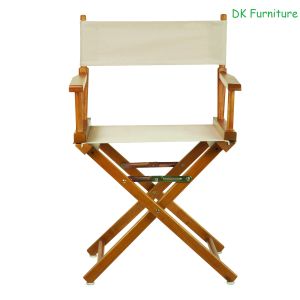โปรดี!!  18" เก้าอี้ไดเร็คเตอร์ เก้าอี้ผู้กำกับ เก้าอี้โครงไม้ เก้าอี้เนกประสงค์ พับได้  โครงไม้สีฮันนี่โอ๊ค 18" Director Chair  Honey Oak Frame ผ้าถอดซักได้