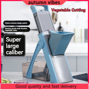 Multi-functional vegetable cutter adjustable vegetable food cutter potato chip cutter detachable blade kitchen cutter