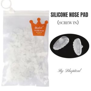 (100 Pair) Air Nose Pad Eyeglasses Part Silicone Material Massage granules Screw in for Eyewear Shop and Eye by Dhoptical