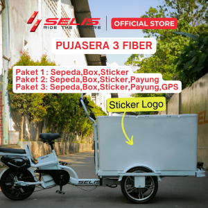 SELIS - Gerobak Sepeda Listrik Pujasera Fiber / Gerobak Kopi Keliling UMKM Fiber