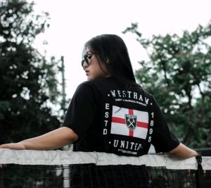 tshirt kaos westham united pria dan wanita casual keren bahan cutton adem cocok buat santai dan harian