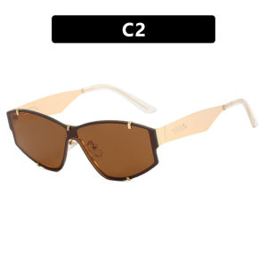 JN IMPRESSION Cross-border European and American Frameless Sunglasses Ins Internet Celebrity Same Style Sunglasses Fashionable High-end Catwalk Sunglasses Street Shooting