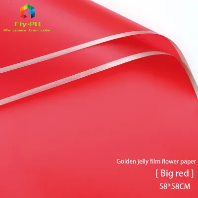 【20pcs】Flower wrapping paper Gift wrapping paper Gold edge jelly wrapping paper paper Baking wrapping paper