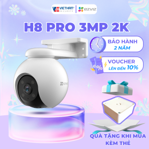 Camera EZVIZ H8 Pro 3MP/5MP  màu ban đêm âm thanh 2 chiều cảnh báo phát hiện người camera ngoài trời vẫy tay gọi điện