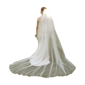 Elegant Wedding Veils Soft Double Layer 300cm Train Breathable Fabric Ideal for Outdoor Summer Weddings