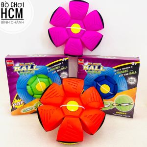 [CÓ ĐÈN] Đồ chơi trẻ em quả bóng ma thuật phát sáng bóng nẩy đĩa bay ufo tự nảy/ biến hình cho bé yêu bóng đá thể tha