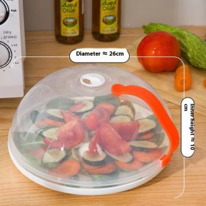 Microwave Oven Dedicated for Heating Cover Splash-Proof Oil-Proof High Temperature Resistant Fresh Cover Plastic Hot Dishes Meal Tray Cover