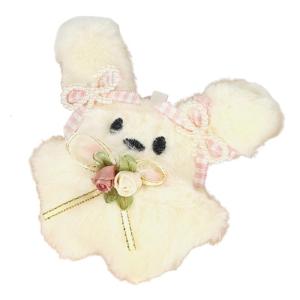 Plush Squeaky Rabbit Key Ring Animal Toy Keyring Fashionable Bag Pendant for Women Girls Handmade Key Decoration