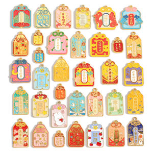 5pcs Enamel Alloy Charm Pendants for DIY Jewelry Making Necklace & Bracelet Accessories for Handmade Artwork Creation W555
