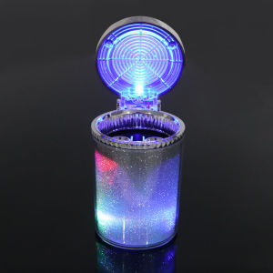 [🇵🇭 24h Delivery] Dollyy Car Ashtray with Lid Cover LED Light Cigarette Cigar Ashtray Container Gas Bottle Smoke Cup Holder Storage Cup Car Supplies Decoration