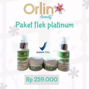 ORLIN BEAUTY SKINCARE PAKET FLEK PLATINUM - KRIM FLEK HITAM MEMBANDEL