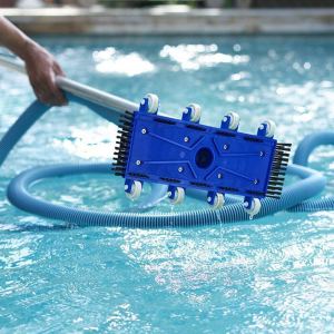 Flexible Vacuum Head with side and bottom bristles for swimming pool vacuum