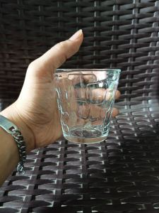 ZM Y5075 (WALL LINE) 260ml transparent glass cup home drinking cup iced coffee cup(1pc/6pcs) CB