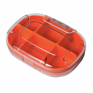 2pcs Pill Organizer Portable Pills Box Case Weekly Medicine Vitamin Storage Container with 6 Large Compartments Compact Pillbox Kit Perfect for Outdoor Camping Travel by Lisdripe