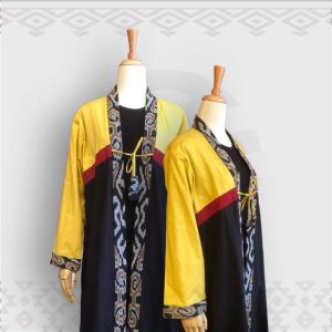 Minea outer tenun kombinasi katun linen Aafi