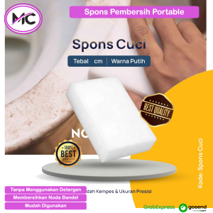 Spons Penggosok Cuci Piring Tanpa Sabun Nano Magic 2 pcs Sponge Ajaib Pembersih Body Mobil Baret Noda Bandel Praktis