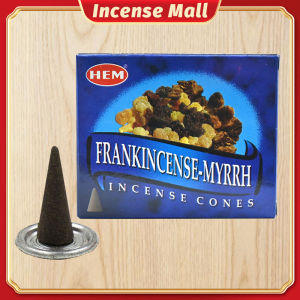 HEM Frankincense-Myrrh Incense Cones (10Pcs Per Box / with Holder) Home Fragrance
