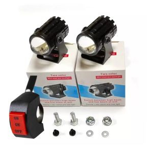 Motorcycle 20W 1Pair Mini Driving Light LED Light V5 White Yellow Double Universal High Quality Mini Driving Lights Full Set
