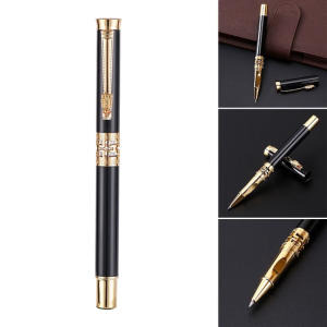 Full Metal Roller Ballpoint Pen Brass Copper Metal Business Pen Men Signature Gift Writing Pen