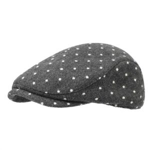 NOCASE Polka Dot Forward Hat Korean Style Adjustable Newsboy Cap Versatile Retro Painter Beret Autumn Winter Wear