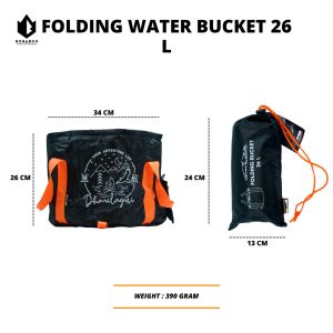 DH FOLDING WATER BUCKET 26 L - EMBER DHAULAGIRI - EMBER PORTABLE - POCKET BUCKET