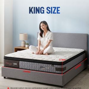SMASIS LIENCA 100 Pocket Spring Mattress 12 inches Thickness / Poket Spring 12 Inci / Tilam Queen King