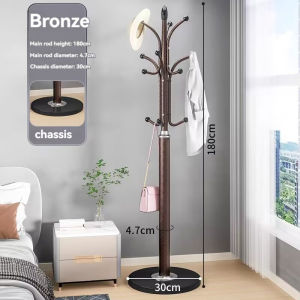 【MY Local Send】Metal Floor Standing Coat Rack with Hooks for Hat Scarf Clothing Hanger Display Entrance Hall Furniture Space Saving Home Decor