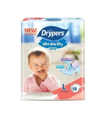 Drypers Wee Wee Dry Carton Sales-S82/M74/L62/XL50/XXL40-NB80/S80/M60/L58/XL50/XXL40