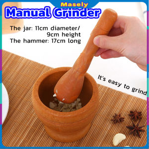 Masely Multifunctional Spices Manual Grinder PestleBowl Household Minced Tool Garlic