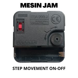 Mesin Jam Dinding Quartz Saklar On Off Detak Step Movement Universal Awet Bergaransi