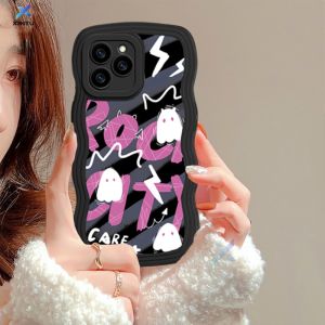 (Lokal Ready) Xinyu Casing hp Vivo Y16 Y17S Y36 Y27 Y15s Y15A Y12S Y12A Y02 Y01 Y02S Y22 Y22s Y35 Y21T Y21A Y21S Y33S Y12 Y12i Vivo V25e V27e Y15 Y17 Y11 Y20S Y91C Y19 Y30 Y50 Y53s S1 Pro Kartun Beruang Cute Ghost Monster Wavy Edge Softcase