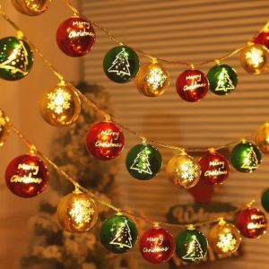 Christmas String Lights 1.5M 10LED Battery Operated Warm White 2AA Xmas Lights Star Snowflake Merry Christmas Decor