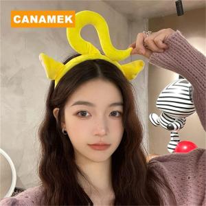 【CANAMEK】 1PCs Teletubbies Headband Anime Cartoon Hairband Cute Three-dimensional Hairpin Woman Face Makeup Hairband Hair Accessories