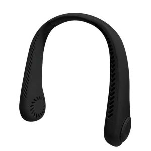 RuiMing ✨✨ พัดลมคอแขวนความคิดสร้างสรรค์ไม่มีใบมินิแบบพกพาชาร์จ USB กีฬาพัดลมคอเงื่อนโยนนักเรียนพัดลมพกพา