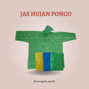 JAS HUJAN PONCO DEWASA PLASTIK TEBAL- JAS HUJAN ANTI AIR