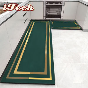 Kitchen Mat Carpet  Velvet Door Mat Entrance Floor Mat non-slip and oil-proof household absorb water foot mat can be wiped without washing Home Decor