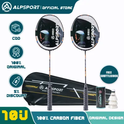 ALP GJ 2PCs racket 10U 50g super light 22-32lbs 100 full carbon fiber original badminton racket training racquet high speed Reket professional outdoor sports badminton racket for